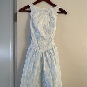 Wild Fable Blue Tie Waist Dress XXS | Target Sleeveless Fit & Flare